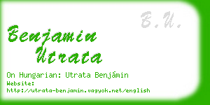 benjamin utrata business card
